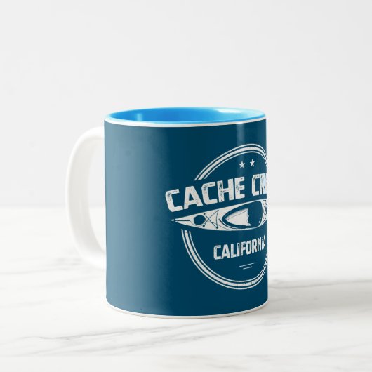 Tasse 2 Couleurs Cache Creek California Kayak (Devant gauche)