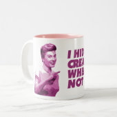 Tasse 2 Couleurs "Cachez la crémeuse" - KoffeeKat (Devant gauche)