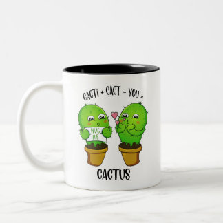 Tasse 2 Couleurs Cactus + Cact-You= Cactus Couples mignons Valentin