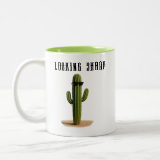 Tasse 2 Couleurs Cactus en Lunettes de Soleil Regardant Sharp - ELG