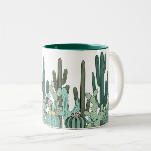 Tasse 2 Couleurs Cactus Garden Art (Devant droit)
