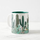 Tasse 2 Couleurs Cactus Garden Art (Devant gauche)