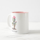 Tasse 2 Couleurs Cactus Lover Stay Sharp Elegant Aquarelle (Devant gauche)