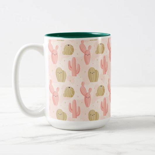 Tasse 2 Couleurs cactus rose (Gauche)