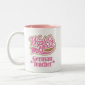 Tasse 2 Couleurs Cadeau allemand de professeur (mondes meilleurs) (Gauche)