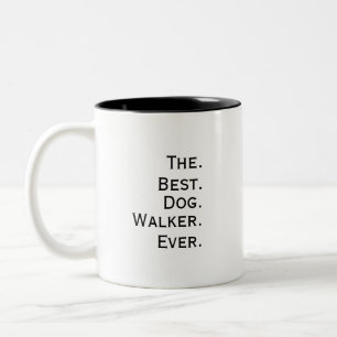 Tasse 2 Couleurs Cadeau amusant 'La meilleure promeneuse de chiens