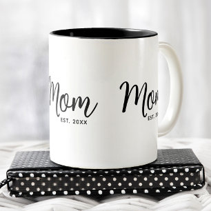 Tasse 2 Couleurs Cadeau amusant pour maman Date de création Maman