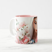 Tasse 2 Couleurs Cadeau chrétien pour les femmes Vierge catholique (Devant gauche)