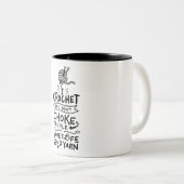 Tasse 2 Couleurs Cadeau Crochet Crocheter (Devant droit)