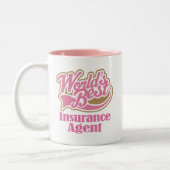 Tasse 2 Couleurs Cadeau d'agent d'assurance (Gauche)