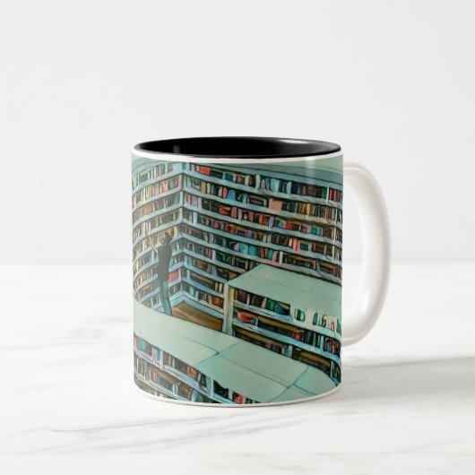 Tasse 2 Couleurs Cadeau d'amant de lecture cool (Devant droit)