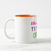 Tasse 2 Couleurs Cadeau d'appréciation de l'enseignant, Merci perso (Gauche)