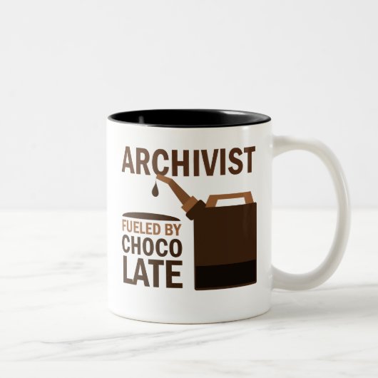 Tasse 2 Couleurs Cadeau d'archiviste (drôle) (Droit)