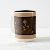Tasse 2 Couleurs Cadeau d'art aborigène australien (Devant gauche)