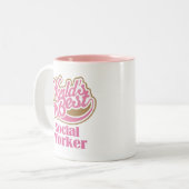 Tasse 2 Couleurs Cadeau d'assistant social (Devant gauche)