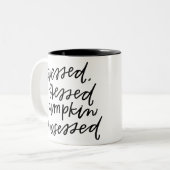 Tasse 2 Couleurs Cadeau d'automne citrouille épice obsédée (Devant gauche)