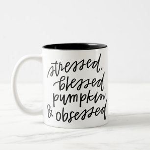 Tasse 2 Couleurs Cadeau d'automne citrouille épice obsédée