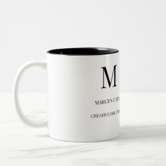 Tasse 2 Couleurs Cadeau de bureau avec nom personnalisé