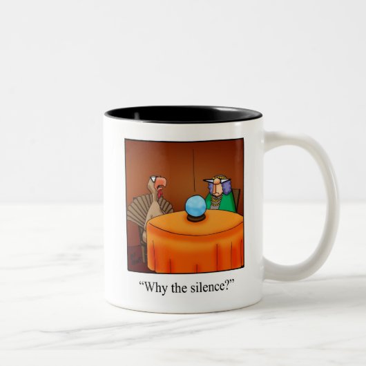 Tasse 2 Couleurs Cadeau de café de l'Humour Thanksgiving (Droit)