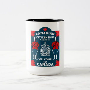 Tasse 2 Couleurs Cadeau de célébration de la citoyenneté canadienne