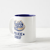 Tasse 2 Couleurs Cadeau de chef de police (Devant gauche)