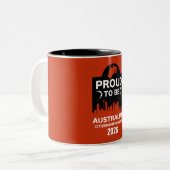 Tasse 2 Couleurs Cadeau de citoyenneté australienne (Devant gauche)