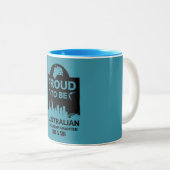 Tasse 2 Couleurs Cadeau de citoyenneté australienne (Devant droit)