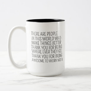 Tasse 2 Couleurs Cadeau de départ d'un collègue, Cadeau d'adieu, Co