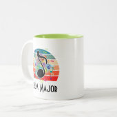 Tasse 2 Couleurs Cadeau de la bande de Marching majeure de tambour (Devant gauche)