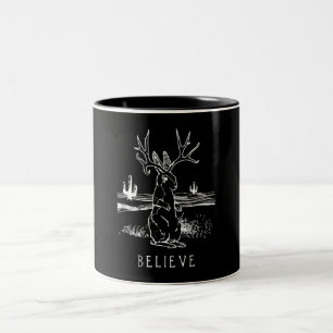 Tasse 2 Couleurs Cadeau de lapin  Croyez le Jackalope