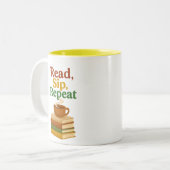 Tasse 2 Couleurs Cadeau de lecture confortable pour Bibliophiles - (Devant gauche)