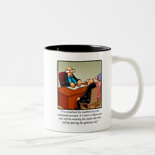 Tasse 2 Couleurs Cadeau de l'Humour de retraite (Droit)