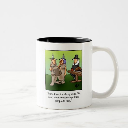 Tasse 2 Couleurs Cadeau de l'Humour de Thanksgiving (Droit)