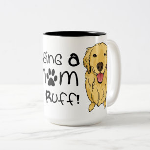 Tasse 2 Couleurs Cadeau de maman de chiot golden retriever mignon