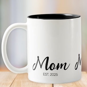 Tasse 2 Couleurs Cadeau de Maman Établie Nouvelle Maman 
