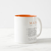 Tasse 2 Couleurs Cadeau de maman polonaise - MAMA Définition Orange (Devant droit)