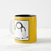 Tasse 2 Couleurs Cadeau de médecin personnalisé (Devant gauche)