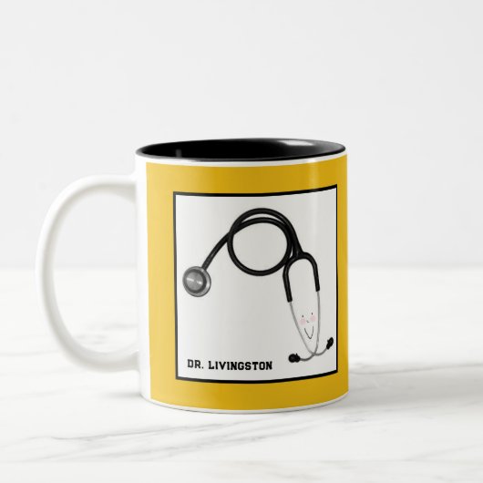 Tasse 2 Couleurs Cadeau de médecin personnalisé (Gauche)