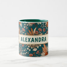 Cadeau de nom personnalisé Bohème Floral Élégant T