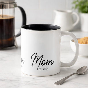 Tasse 2 Couleurs Cadeau de nouvelle maman établie