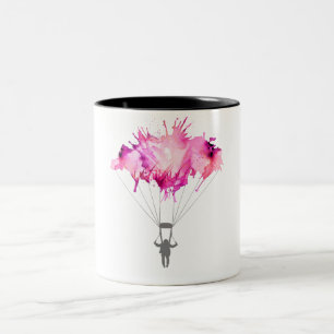 Tasse 2 Couleurs Cadeau de parachutage d'art de parachutisme de