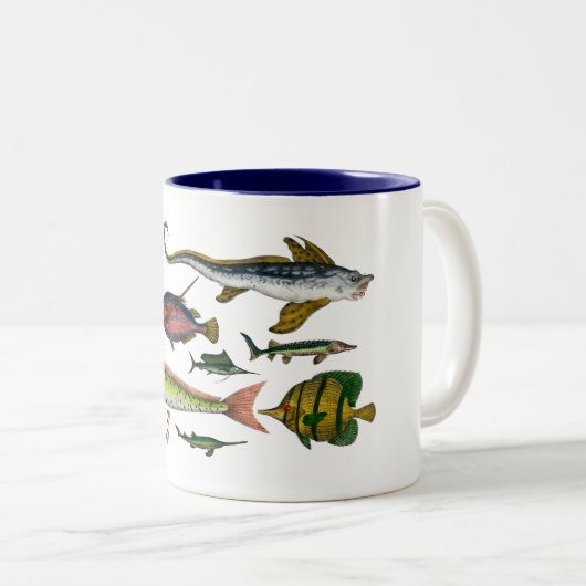 Tasse 2 Couleurs Cadeau de poisson (Devant droit)