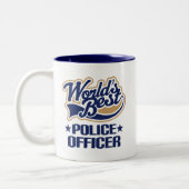 Tasse 2 Couleurs Cadeau de policier (Gauche)