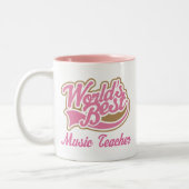 Tasse 2 Couleurs Cadeau de professeur de musique (Gauche)