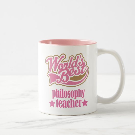 Tasse 2 Couleurs Cadeau de professeur de philosophie (mondes (Droit)