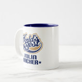 Tasse 2 Couleurs Cadeau de professeur de violon (Devant gauche)