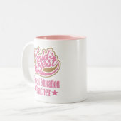 Tasse 2 Couleurs Cadeau de professeur d'éducation physique (mondes (Devant gauche)