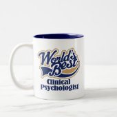Tasse 2 Couleurs Cadeau de psychologue clinicien (Gauche)