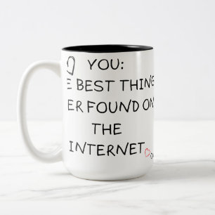 Tasse 2 Couleurs Cadeau de Rencontres Internet, Rencontres en ligne