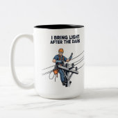 Tasse 2 Couleurs Cadeau de restaurateur de ligne de tempête (Gauche)